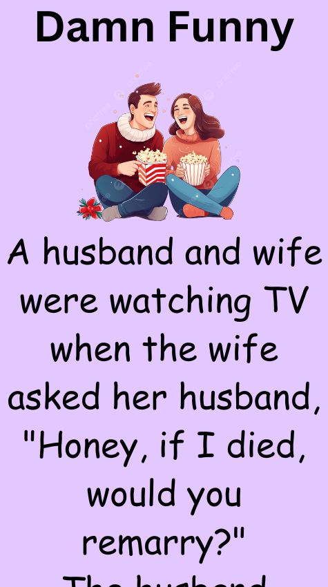 A husband and wife were watching TV