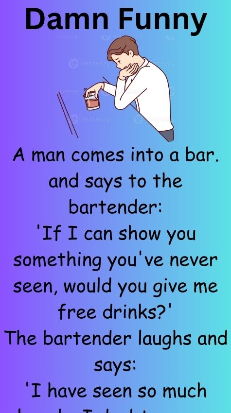 A man comes into a bar