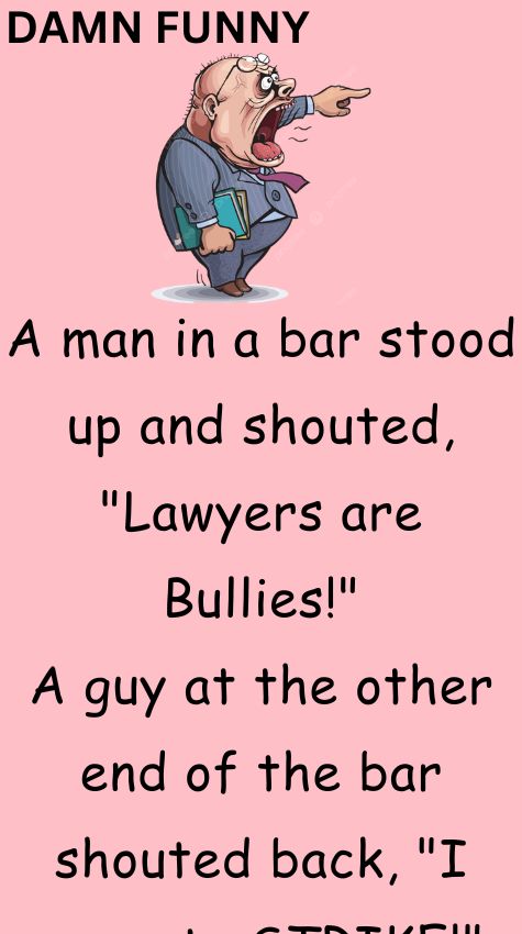 A man in a bar stood up and shouted