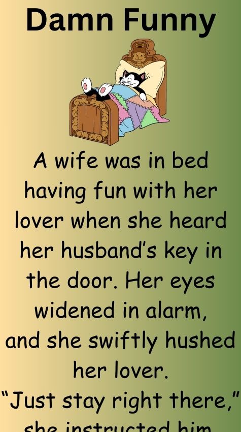 A wife was in bed having fun with her lover