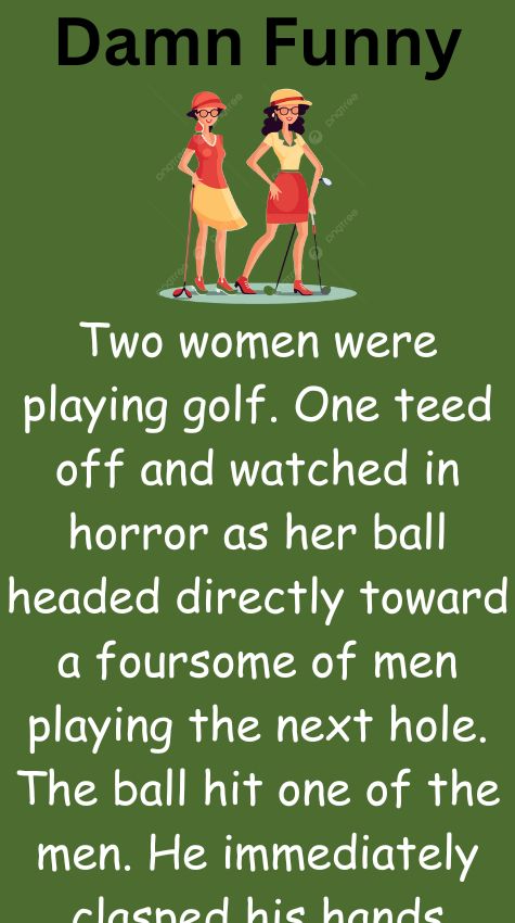 Two women were playing golf