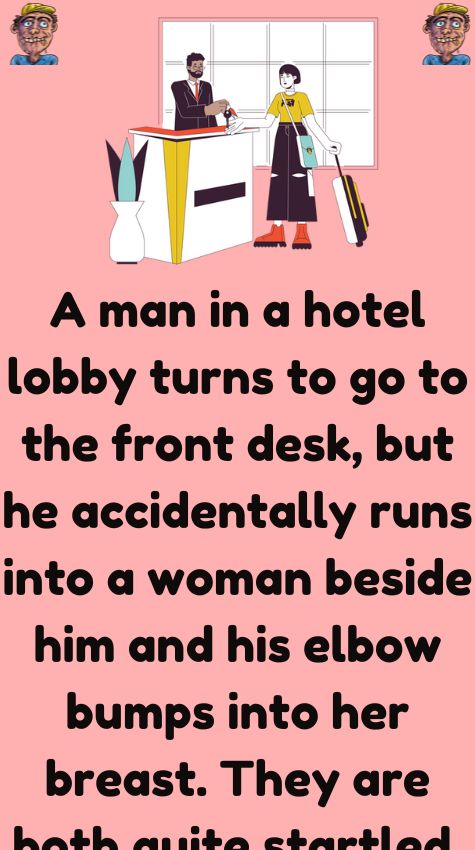 A man in a hotel lobby