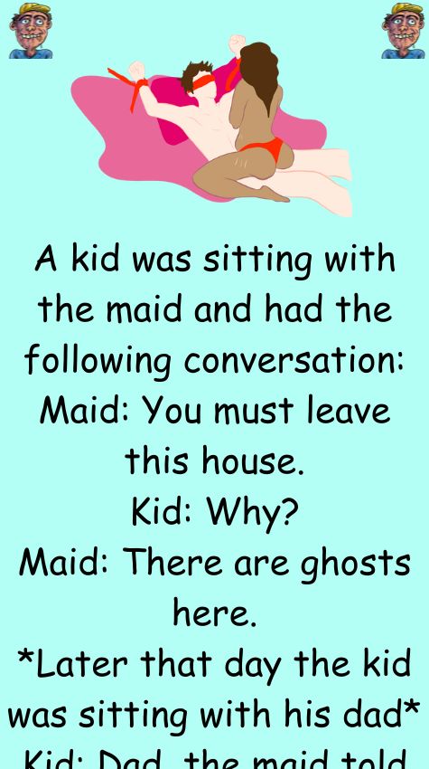 A kid was sitting with the maid