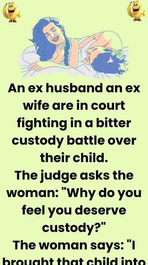 An ex husband an ex wife are in court