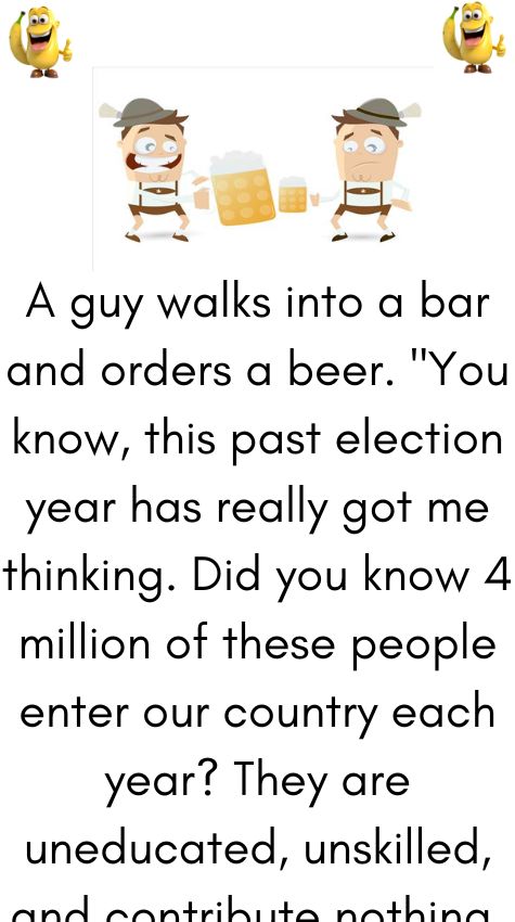 A guy walks into a bar and orders a beer